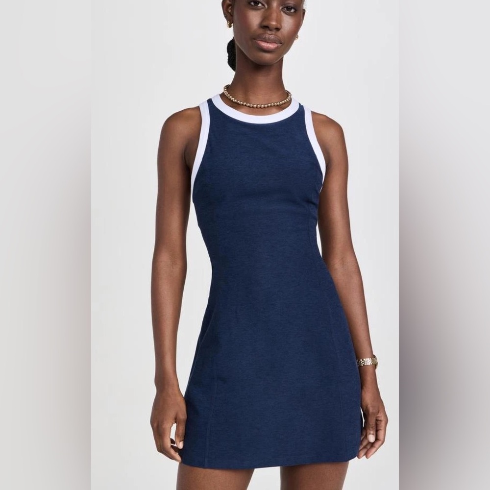 Beyond yoga navy space dye dress large